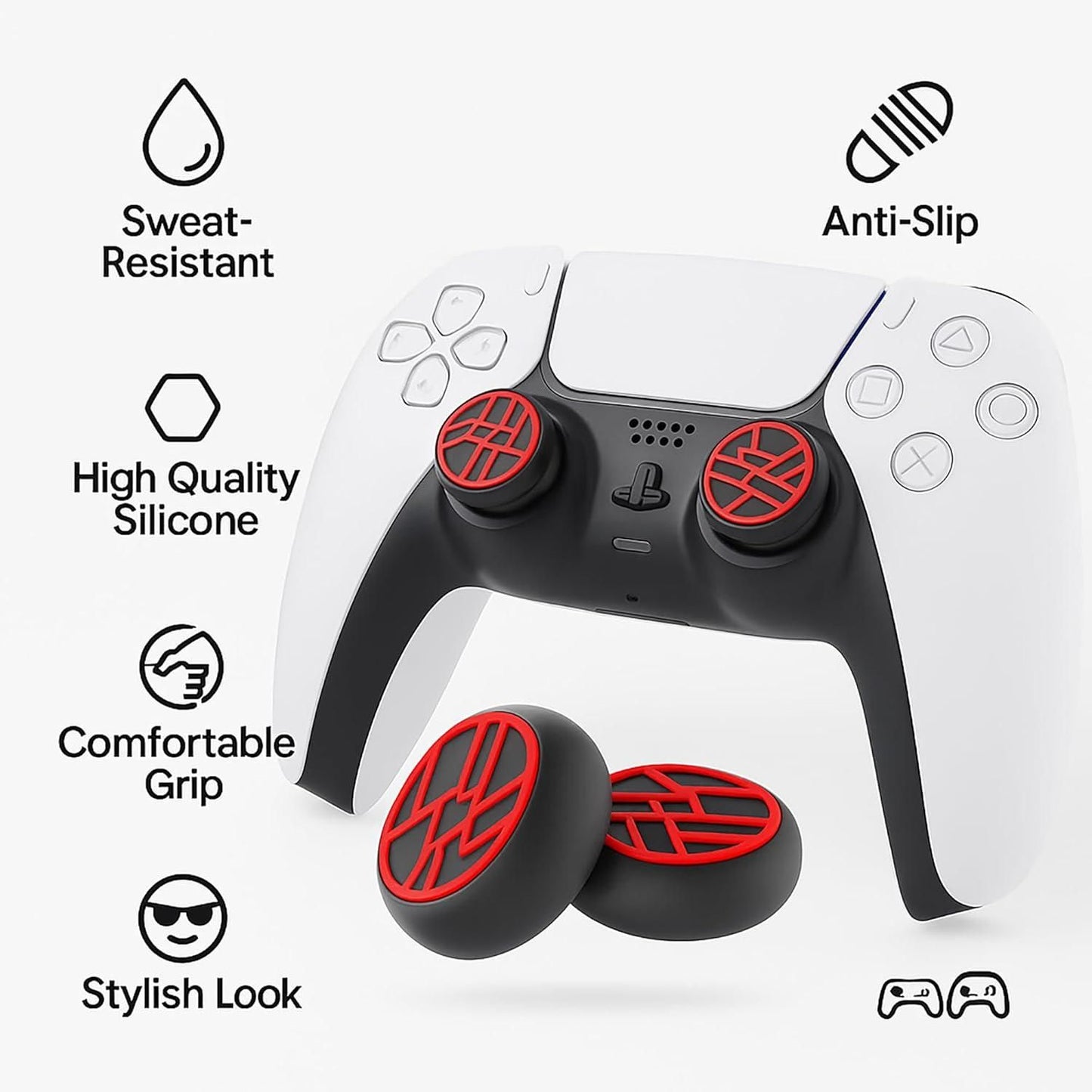 2 Pcs Thumb Stick Grips Joystick Cap
